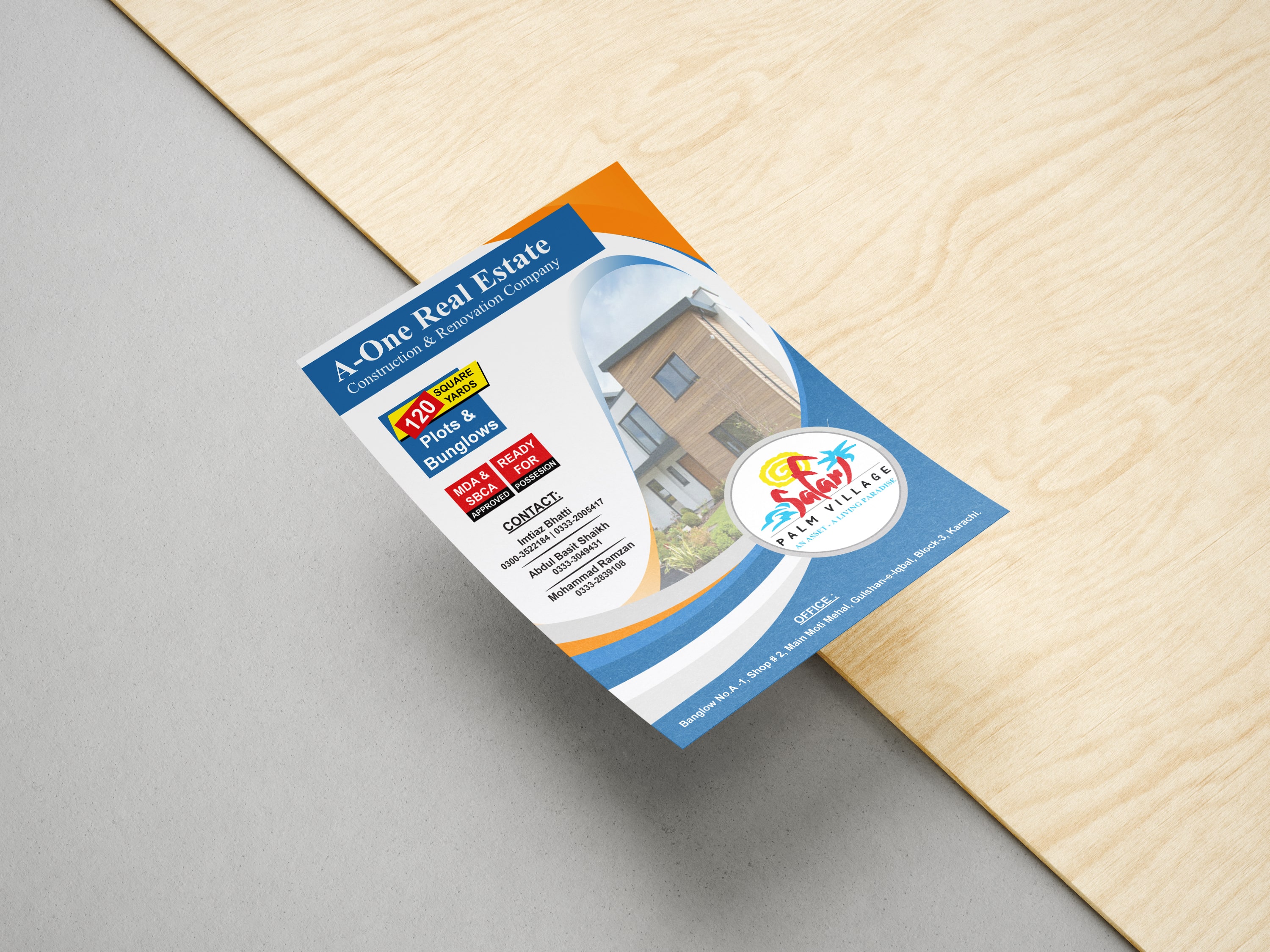 A5 modern flyer design Lahore marketing