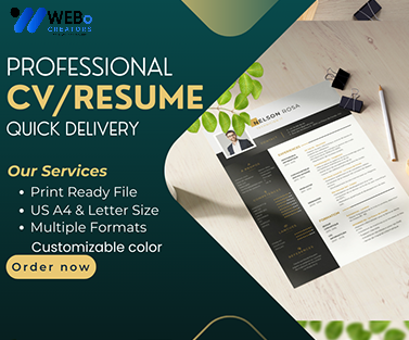 Elegant Resume Design Service, CV designs, CV writing in Lahore For Gain Job